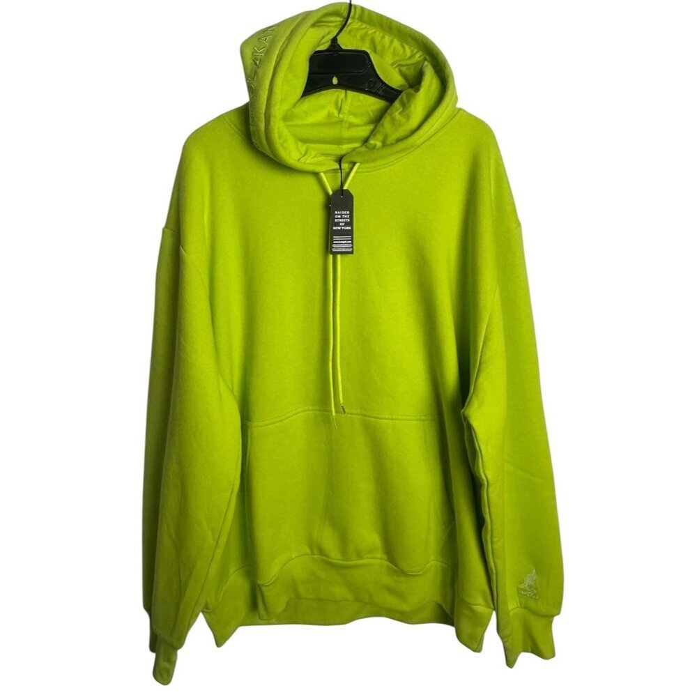 Kangol Men's XXL Pullover Hoodie Green with Embroidered Logo Long Sleeve New